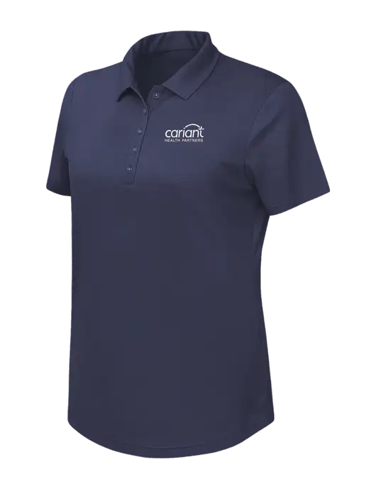 Callaway Womens Birdseye Navy Polo w/Cariant Logo
