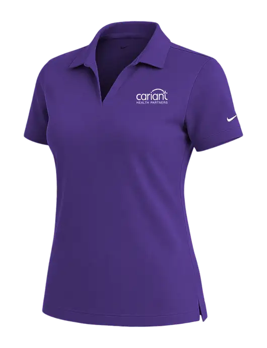 NIKE Purple Womens Dri-Fit Micro Pique Polo w/Cariant Logo