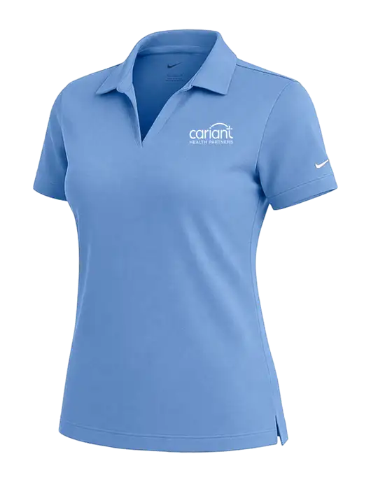 NIKE Carolina Blue Womens Dri-Fit Micro Pique Polo w/Cariant Logo