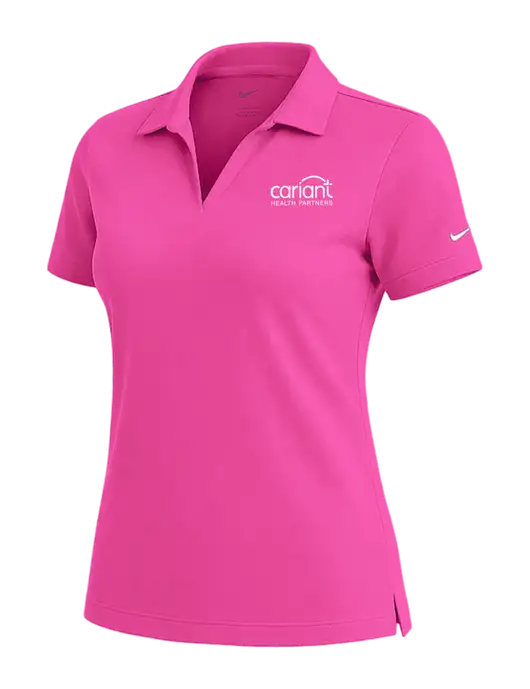 NIKE Fuchsia Womens Dri-Fit Micro Pique Polo w/Cariant Logo