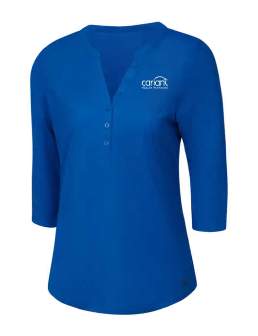 OGIO Royal Blue Jewel Henley w/Cariant Logo