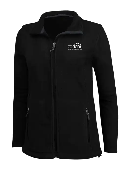 Womens Black Fleece Jacket w/Cariant Logo