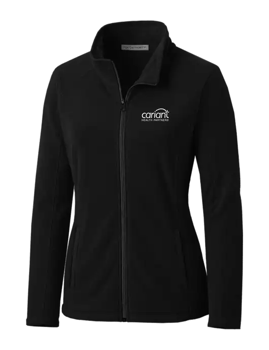 Black Womens Microfleece Jacket w/Cariant Logo