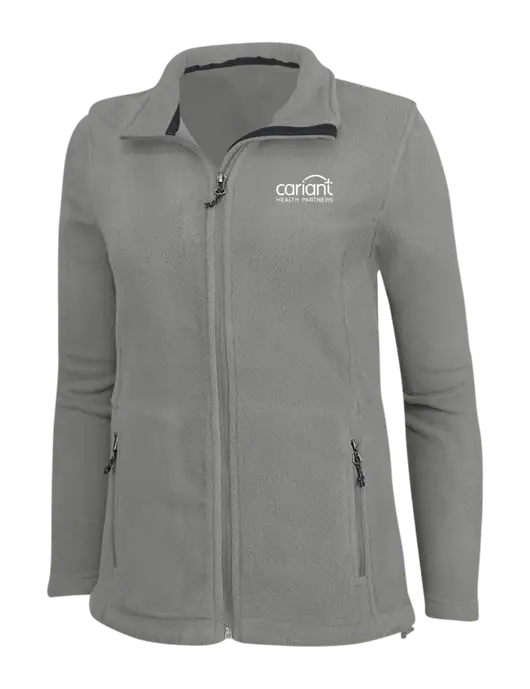 Womens Medium Grey Fleece Jacket w/Cariant Logo