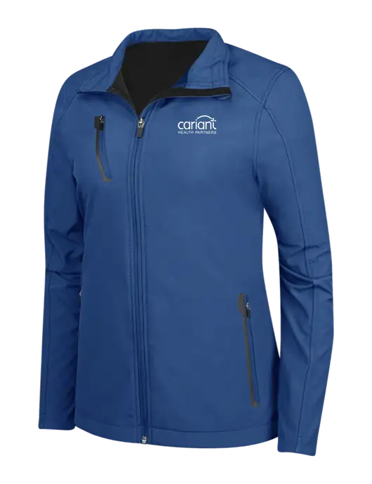 Dark Royal Womens Welded Softshell Jacket w/Cariant Logo