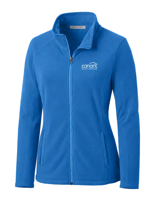 Light Royal Womens Microfleece Jacket w/Cariant Logo