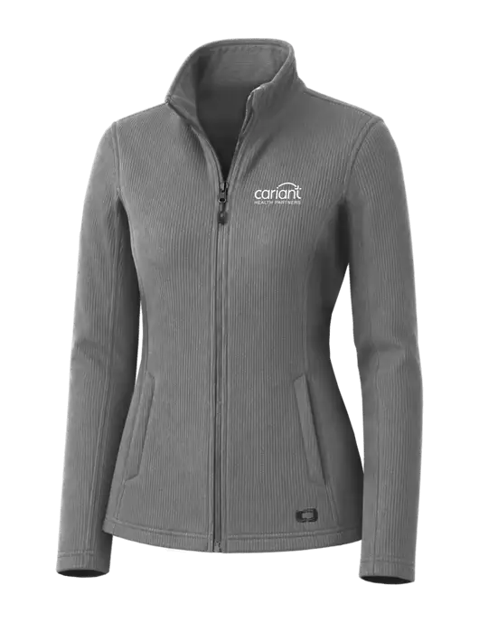 OGIO Medium Grey Womens Grit Fleece Jacket w/Cariant Logo