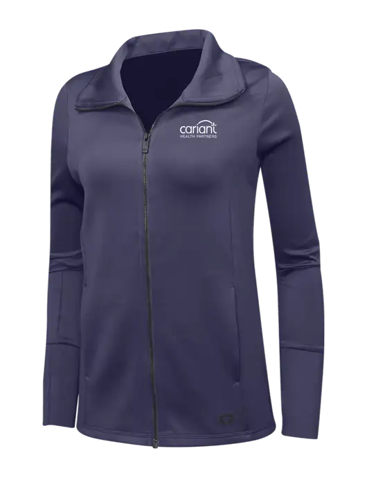 OGIO Navy Womens Endurance Modern Performance Full-Zip w/Cariant Logo