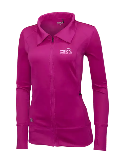 OGIO Dark Fuchsia Womens Endurance Fulcrum Full-Zip w/Cariant Logo