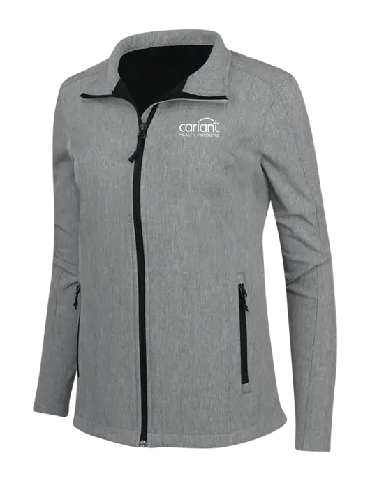 Medium Grey Heather Womens Core Soft Shell Jacket w/Cariant Logo