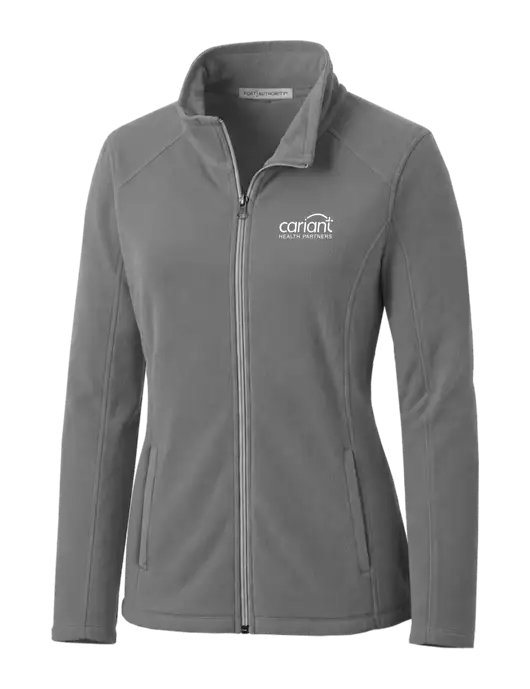 Medium Grey Womens Microfleece Jacket w/Cariant Logo