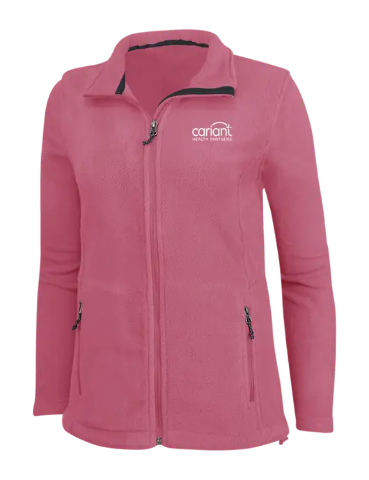 Womens Pink Fleece Jacket w/Cariant Logo