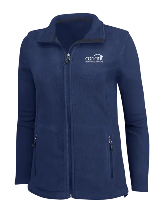 Womens Navy Fleece Jacket w/Cariant Logo