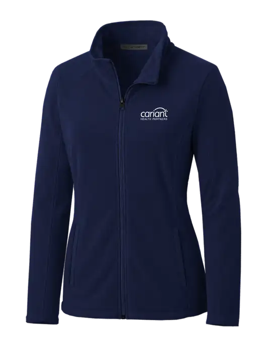 Navy Womens Microfleece Jacket w/Cariant Logo