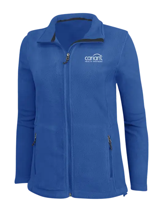 Womens Dark Royal Fleece Jacket w/Cariant Logo