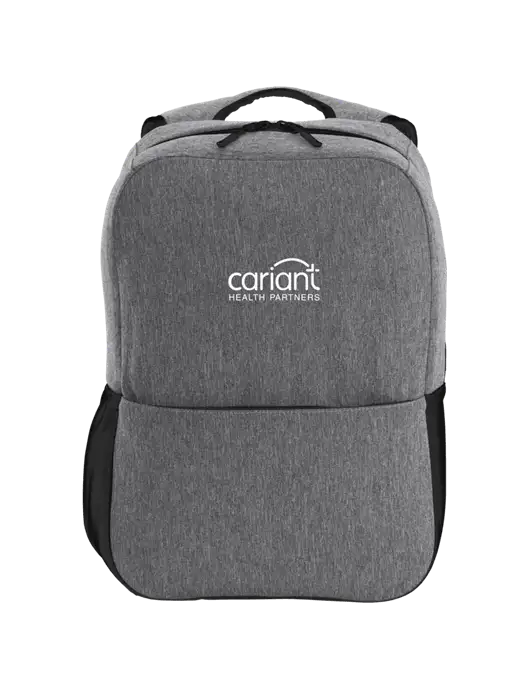 Access Square Laptop Graphite Heather/Black Backpack w/Cariant Logo
