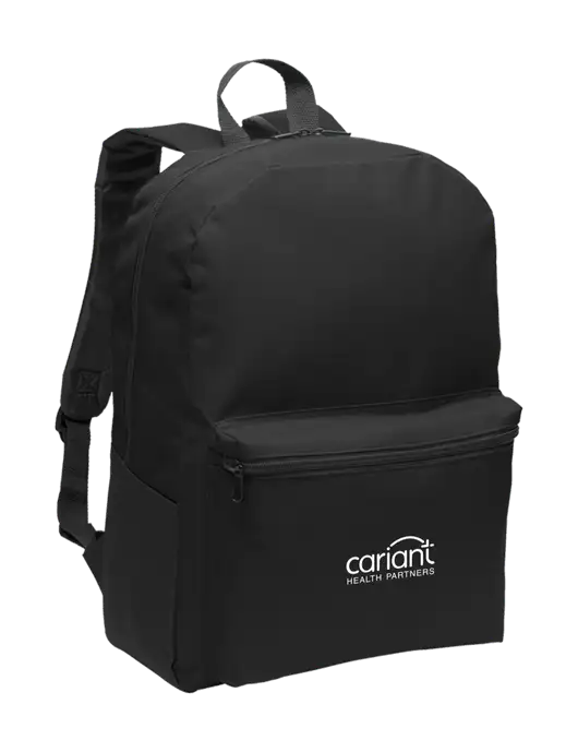 Casual Black Lightweight Laptop Backpack w/Cariant Logo
