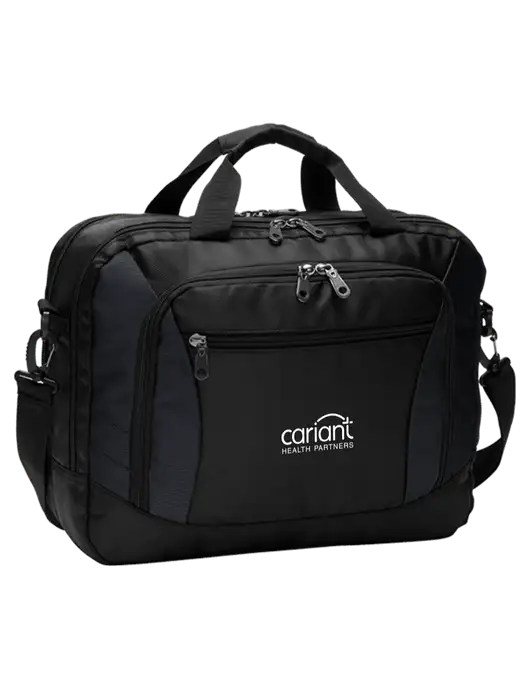 Commuter Black Laptop Briefcase w/Cariant Logo