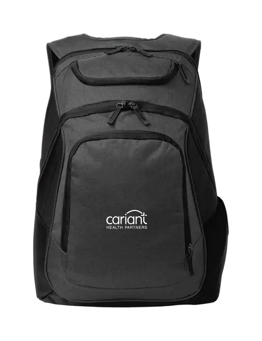 Executive Graphite Heather/Black Laptop Backpack w/Cariant Logo