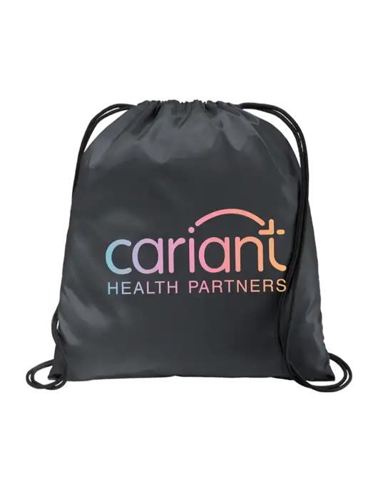 Drawstring  Graphite Grey Cinch Pack w/Cariant Logo
