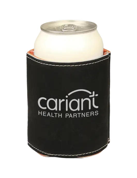 Black Leatherette Beverage Holder w/Cariant Logo