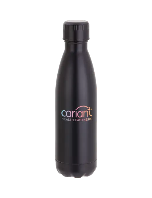 City Go Matte Black 17 oz Insulated Bottle w/Cariant Logo
