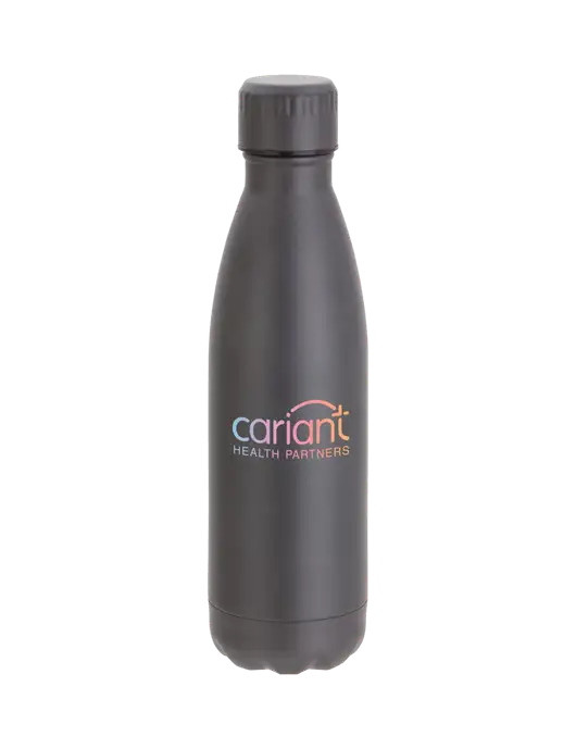 City Go Matte Charcoal 17 oz Insulated Bottle w/Cariant Logo