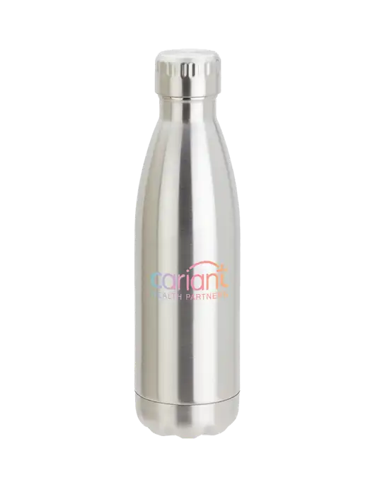 City Go Silver 17 oz Insulated Bottle w/Cariant Logo