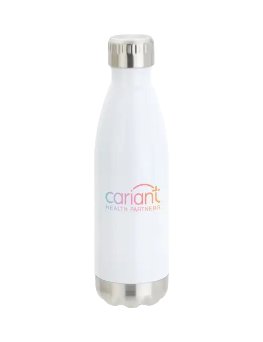 City Go White 17 oz Insulated Bottle w/Cariant Logo