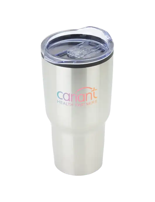 Odyssey Silver 30 oz Travel Tumbler w/Cariant Logo