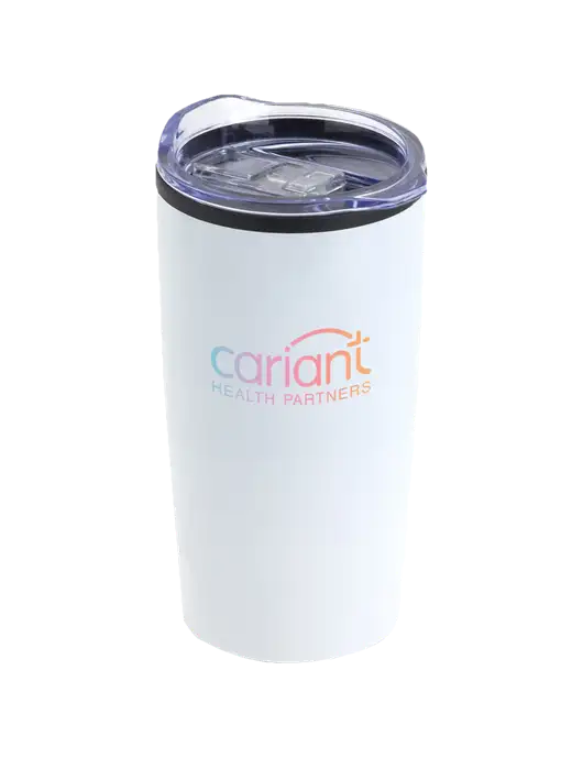 Olympus White 20 oz Tumbler w/Cariant Logo