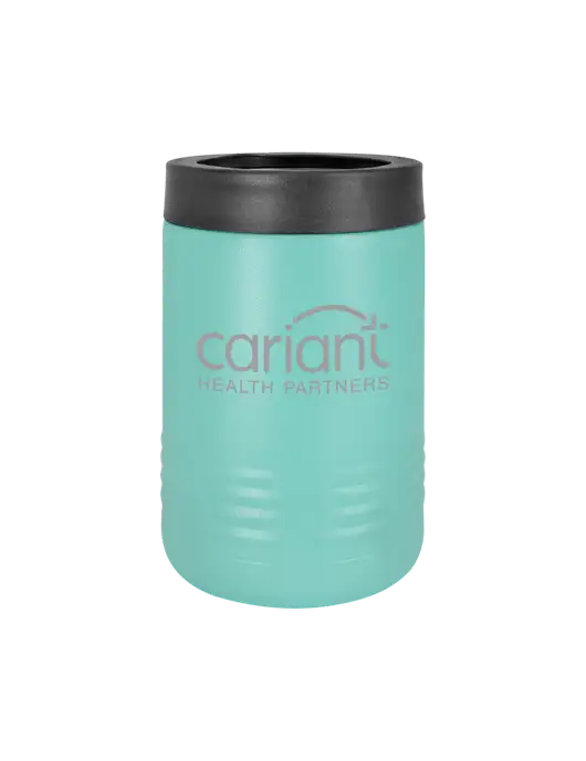 Polar Camel 12 oz Powder Coated Seafoam Vacuum Insulated Beverage Holder w/Cariant Logo