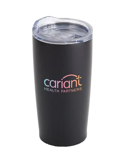 Society Black 20 oz Insulated Tumbler w/Cariant Logo