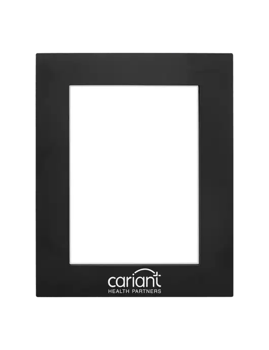 Black Aluminum Photo Frame, 5 x 7 w/Cariant Logo