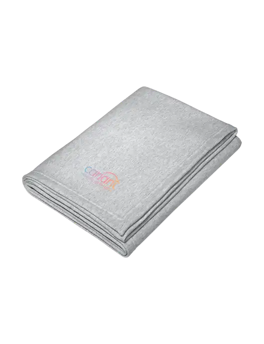 Core Light Grey Heather Fleece Sweatshirt Blanket w/Cariant Logo