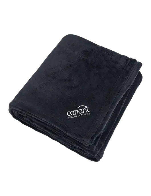 Mountain Lodge Black Blanket w/Cariant Logo