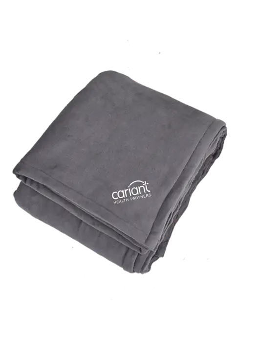 Oversized Graphite Ultra Plush Blanket Graphite w/Cariant Logo