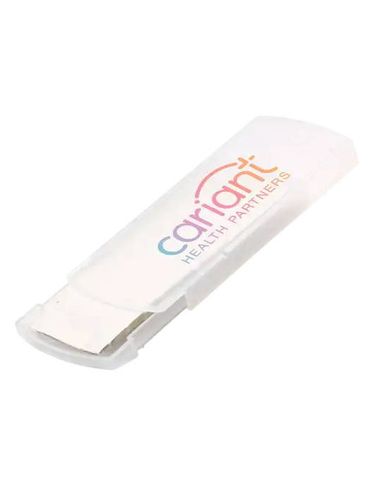 Slide Right Clear Bandage Dispenser w/Cariant Logo