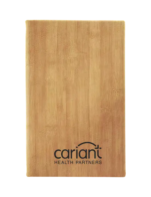 Bamboo Leatherette 5.25 x 8.25 Journal w/Cariant Logo