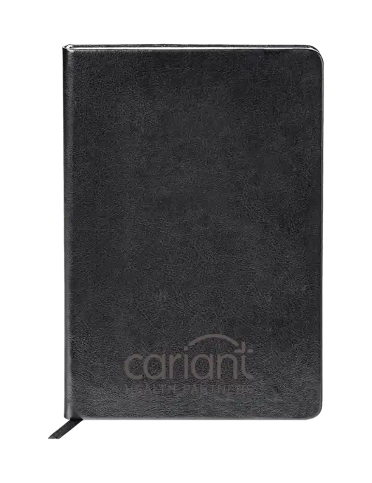 Fabrizio Black Hard Cover 5.75 x 8.3 Journal w/Cariant Logo