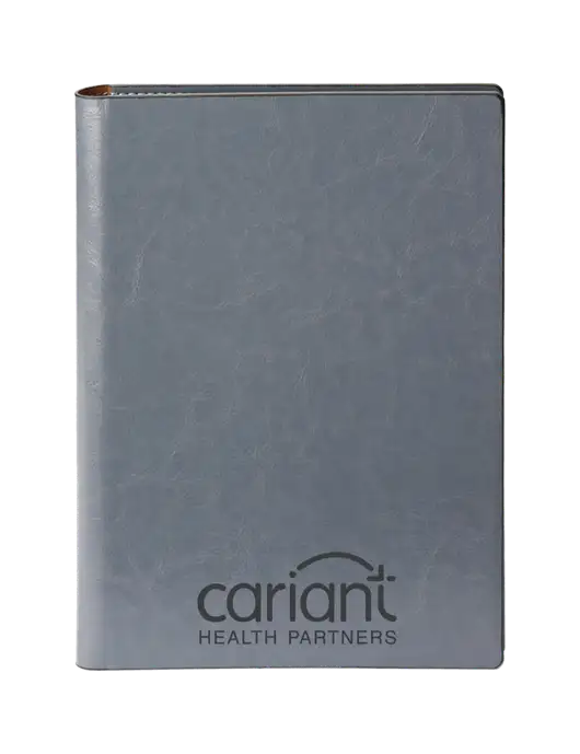 Fabrizio Grey 7 x 9.625 Padfolio & Notepad w/Cariant Logo