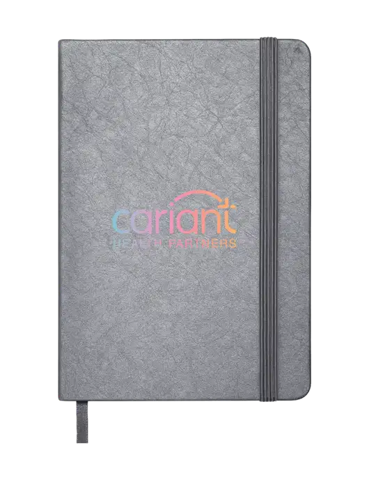 Granite Dark Grey Hardcover Journal, 5.62 X  8.37 w/Cariant Logo