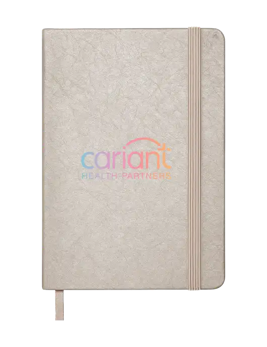 Granite Light Grey Hardcover Journal, 5.62 X  8.37 w/Cariant Logo