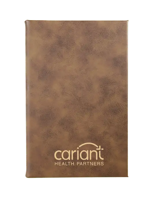 Rustic Leatherette 5.25 x 8.25 Journal w/Cariant Logo