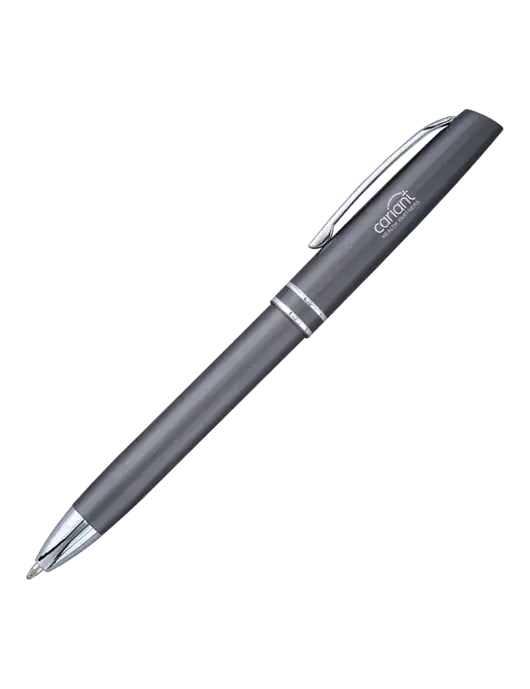 Gunmetal Anguilla Black Ink Pen w/Cariant Logo