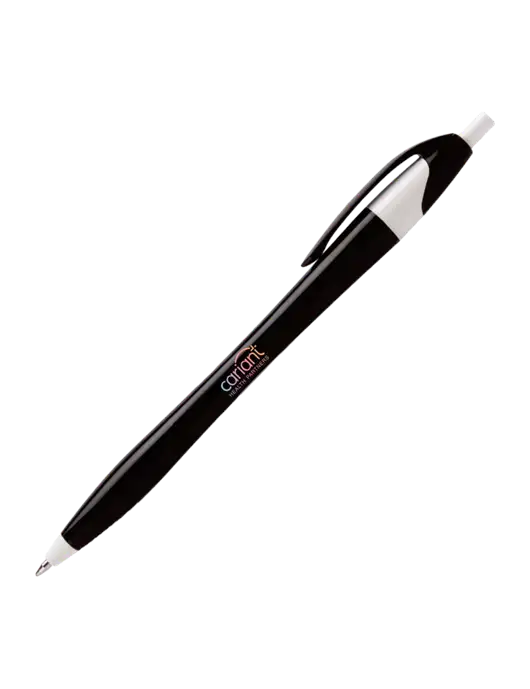 Novella Black/White Executive Pen - Blue Ink w/Cariant Logo