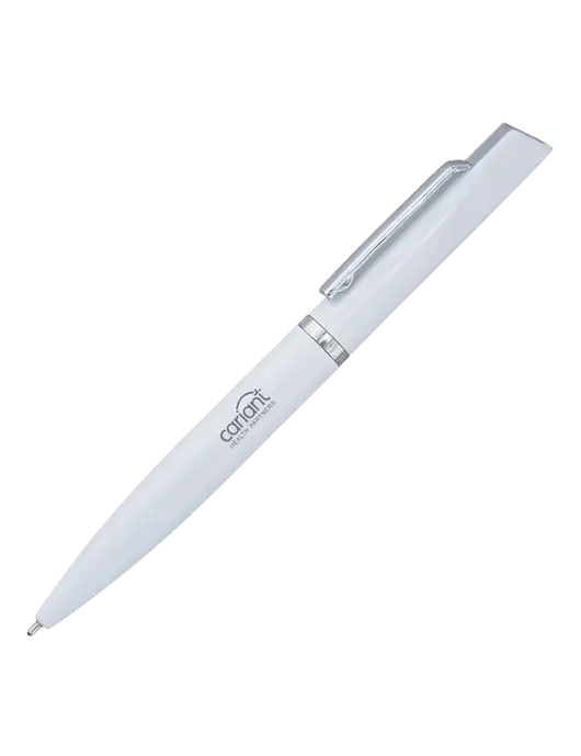 Santos White Pen - Black Ink w/Cariant Logo