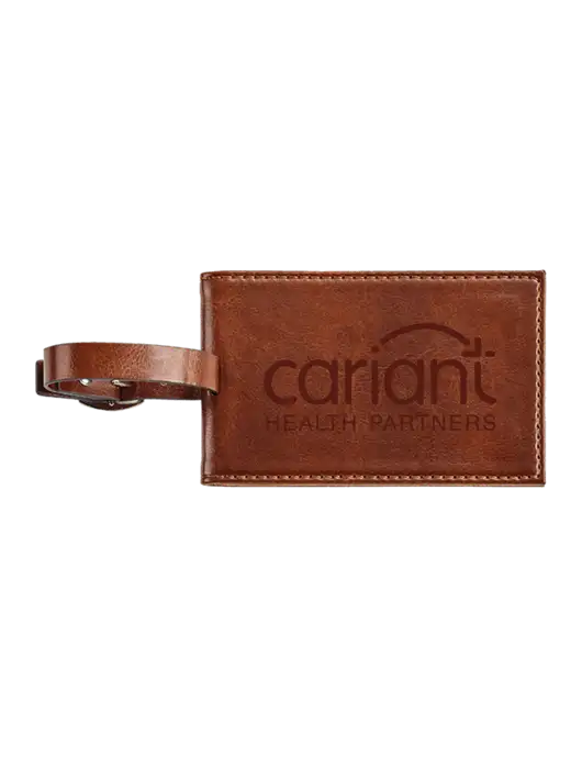 Fabrizio Brown Executive Luggage Tag w/Cariant Logo