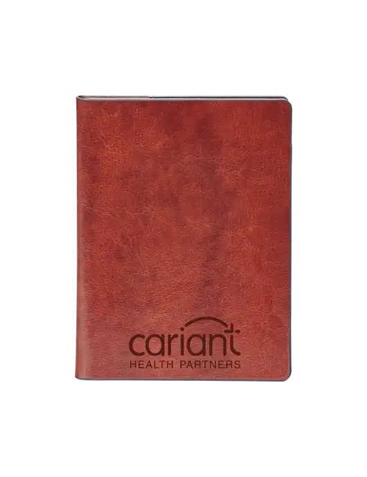 Fabrizio Brown Rfid Passport Holder w/Cariant Logo