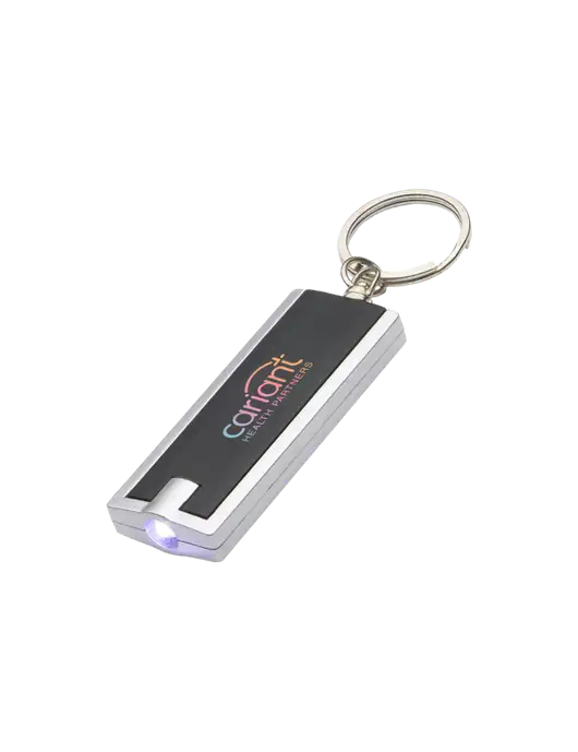 Simple Touch Black LED Keychain w/Cariant Logo